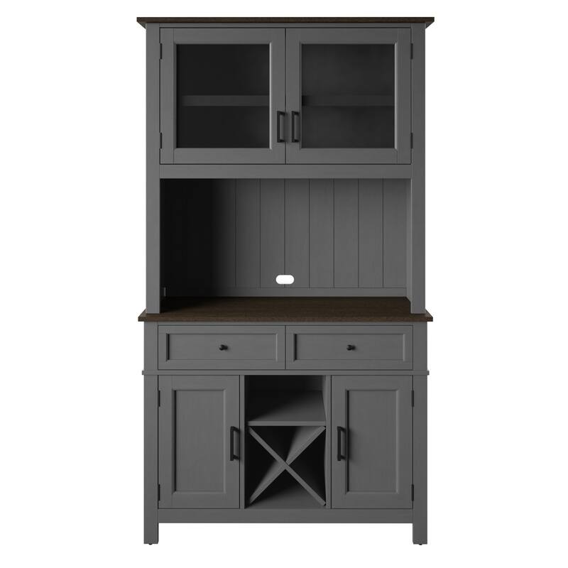Twin Star Home Kitchen Dining Hutch with Wine Storage