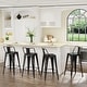 preview thumbnail 9 of 30, Metal Bar Stools Set of 4,Bar Stool with Low Back for Indoor/Outdoor Barstools
