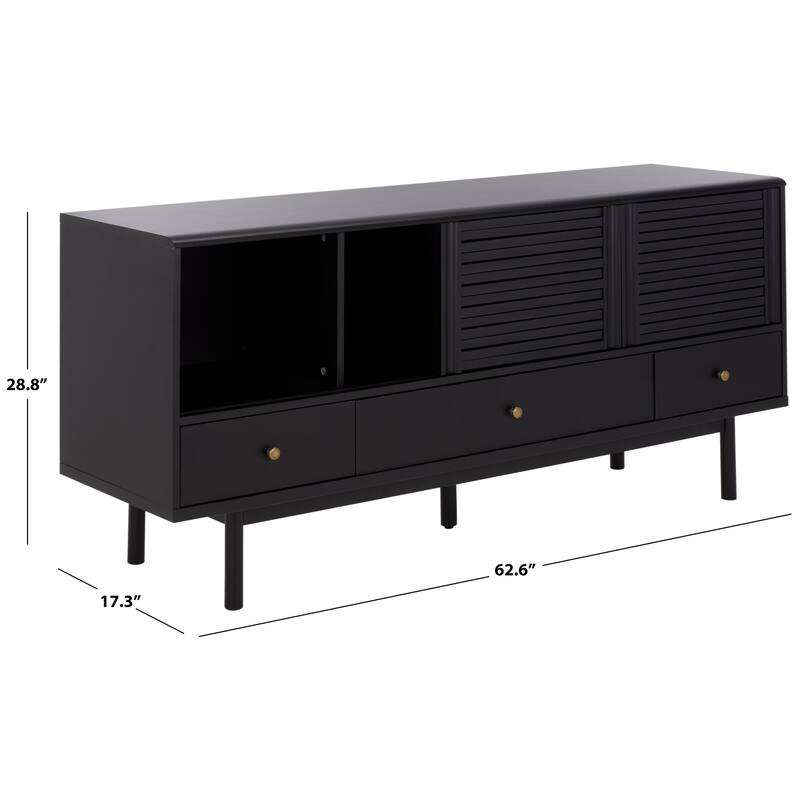 SAFAVIEH Home Adrin 3 Drawer Sideboard - 63"W x 17"D x 29"H