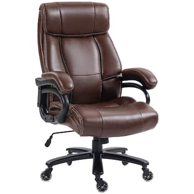 Large Size Office Chair PU Leather Office Chair with Pocket Spring System Tilt and Height Adjustable, for Office