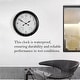 preview thumbnail 5 of 10, Large Outdoor Wall Clock Thermometer Combo, Waterproof Silent Garden Weather Station Home Indoor Patio Pool Black