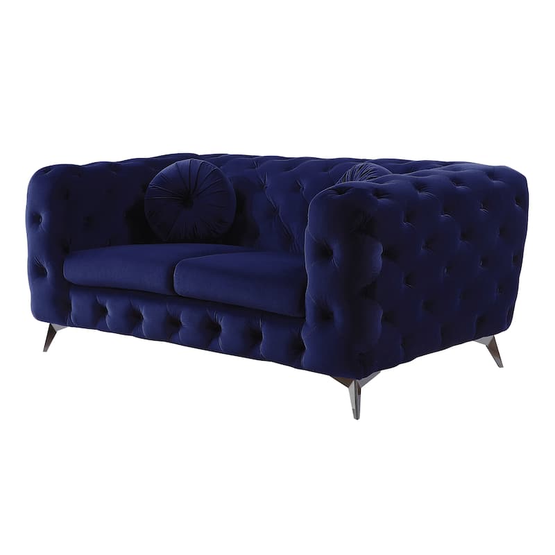Blue Velvet Loveseat
