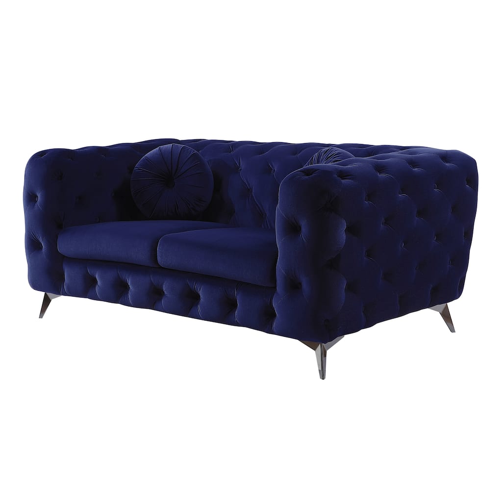 Blue Velvet Loveseat