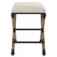 preview thumbnail 3 of 9, Uttermost Firth Rustic Oatmeal Counter Stool - 18.75"W x 27.63"H x 18.75"D