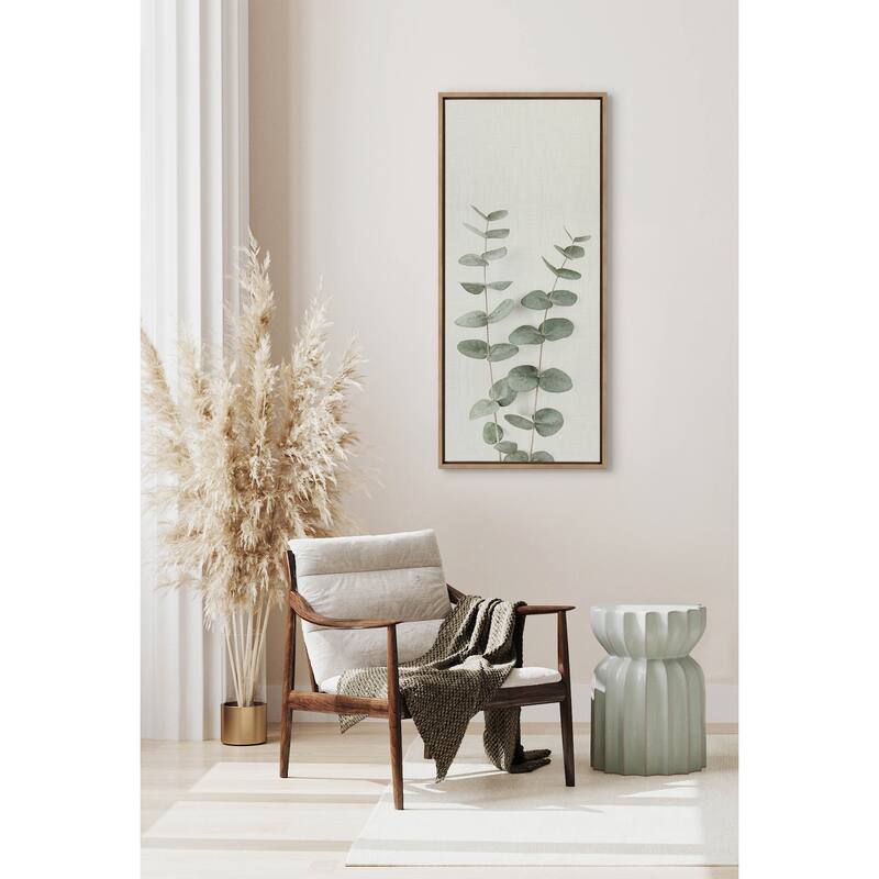 Kate and Laurel Sylvie Eucalyptus Canvas by The Creative Bunch Studio