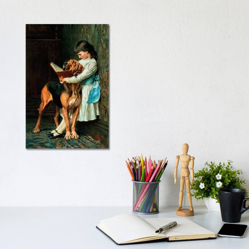 iCanvas "Naughty Boy or Compulsory Education" by Briton Riviere Canvas Print - 12x8x0.75