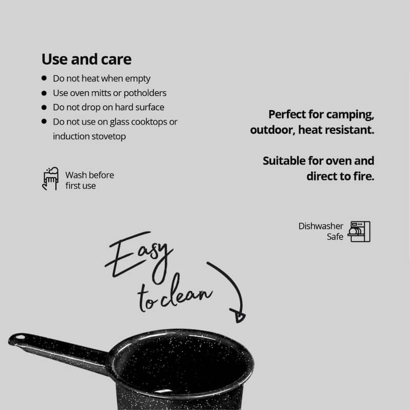 Granite Ware Set of 2 Saucepans