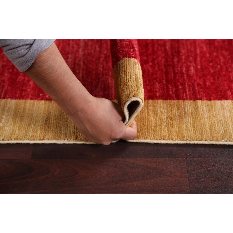 Oriental Gabbeh Kashkoli Wool Runner Rug Hand-knotted Hallway Carpet - 2'8" x 9'11"