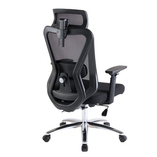 Ergonomic Mesh Computer Chair Office Chair With 3D Headrest Lumbar Support 5 Wheels - N/A