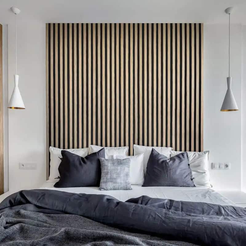 47" x 23" 3D Wood Slat Acoustic Wall Panels for Wall and Ceiling Decor, 4 Pcs - 47.24 inches D × 23.62 inches W × 0.82 inches H