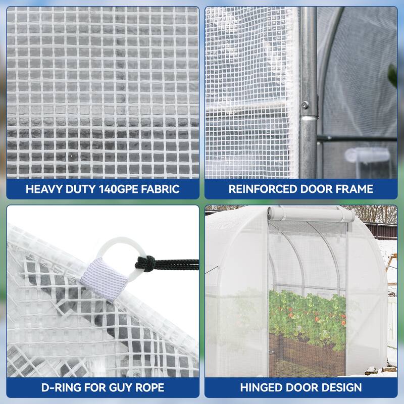 Moasis Greenhouse with Steel Frame, PE Cover