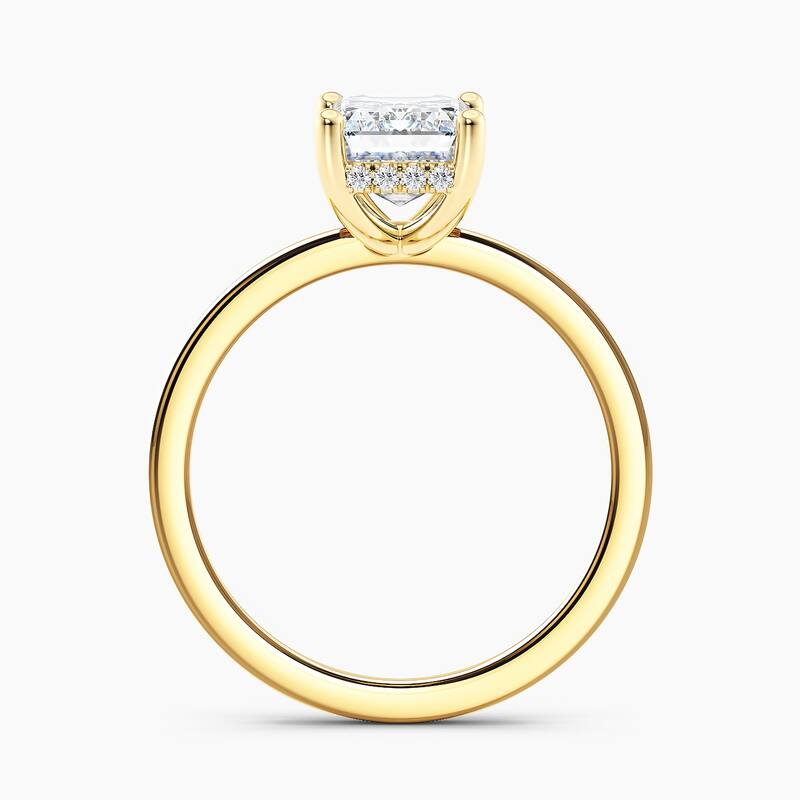 Auriya 14k Gold 3.00ctw Emerald Hidden-Halo Lab Grown Diamond Engagement Ring