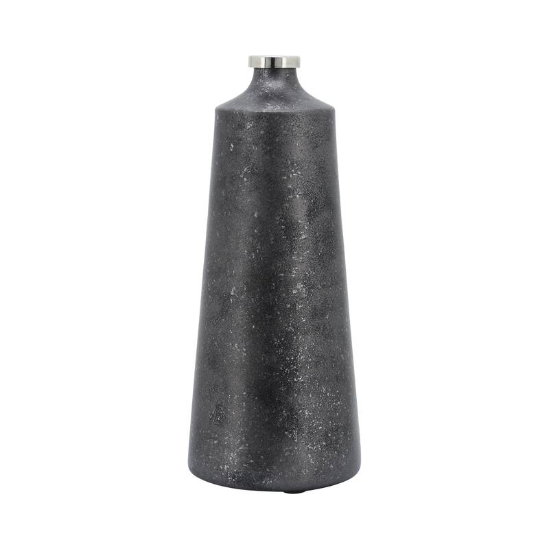 Sagebrook Home Glass & Aluminum Vase, Exquisite Home Decor Piece, Unique Accent for Stylish Interiors