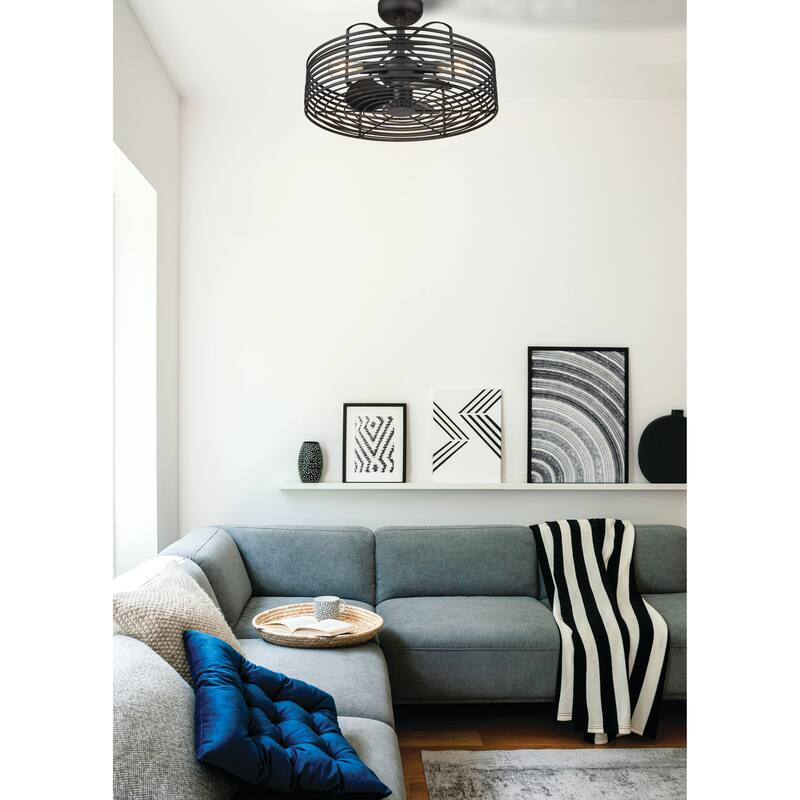 Millennium Lighting 3 Light Matte Black Ceiling Fan