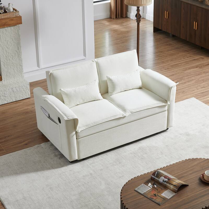 Versatile Sofa Bed - Ideal for Living Rooms and Guest Bedrooms - Ivory
