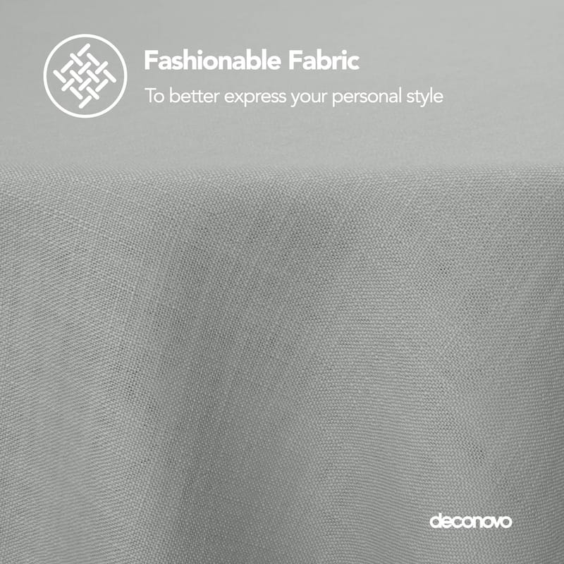 Tablecloth Solid Faux Linen Water Resistant Table Cover