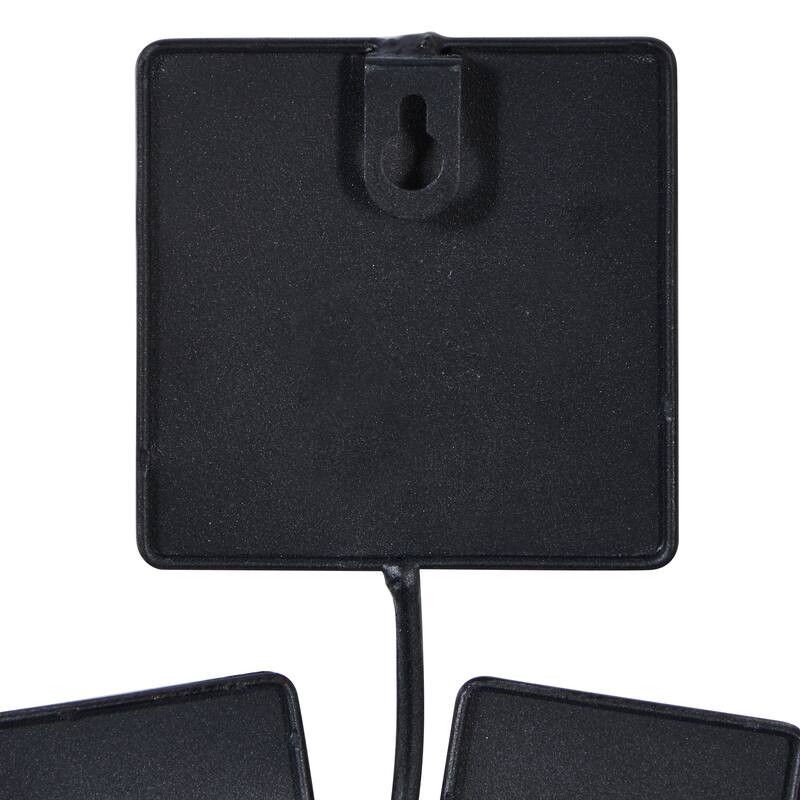 Multi Colored Metal Wire Sunburst Home Wall Decor with Square Shaped Accents