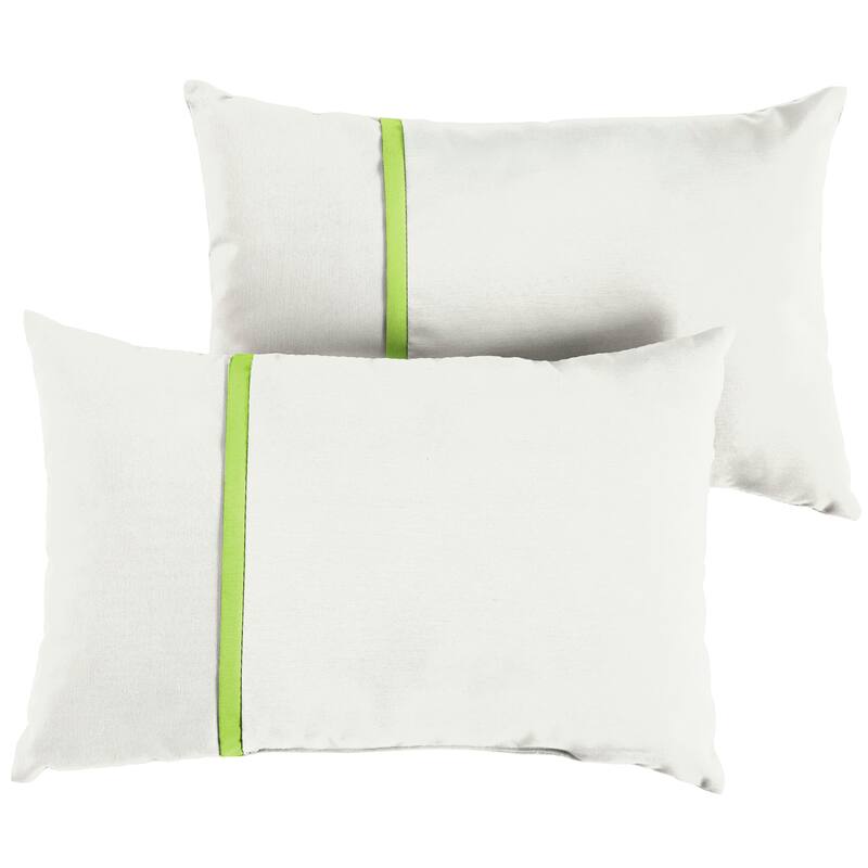 Sorra Home Sunbrella Outdoor Single Petite Flange Pillow Set of 2