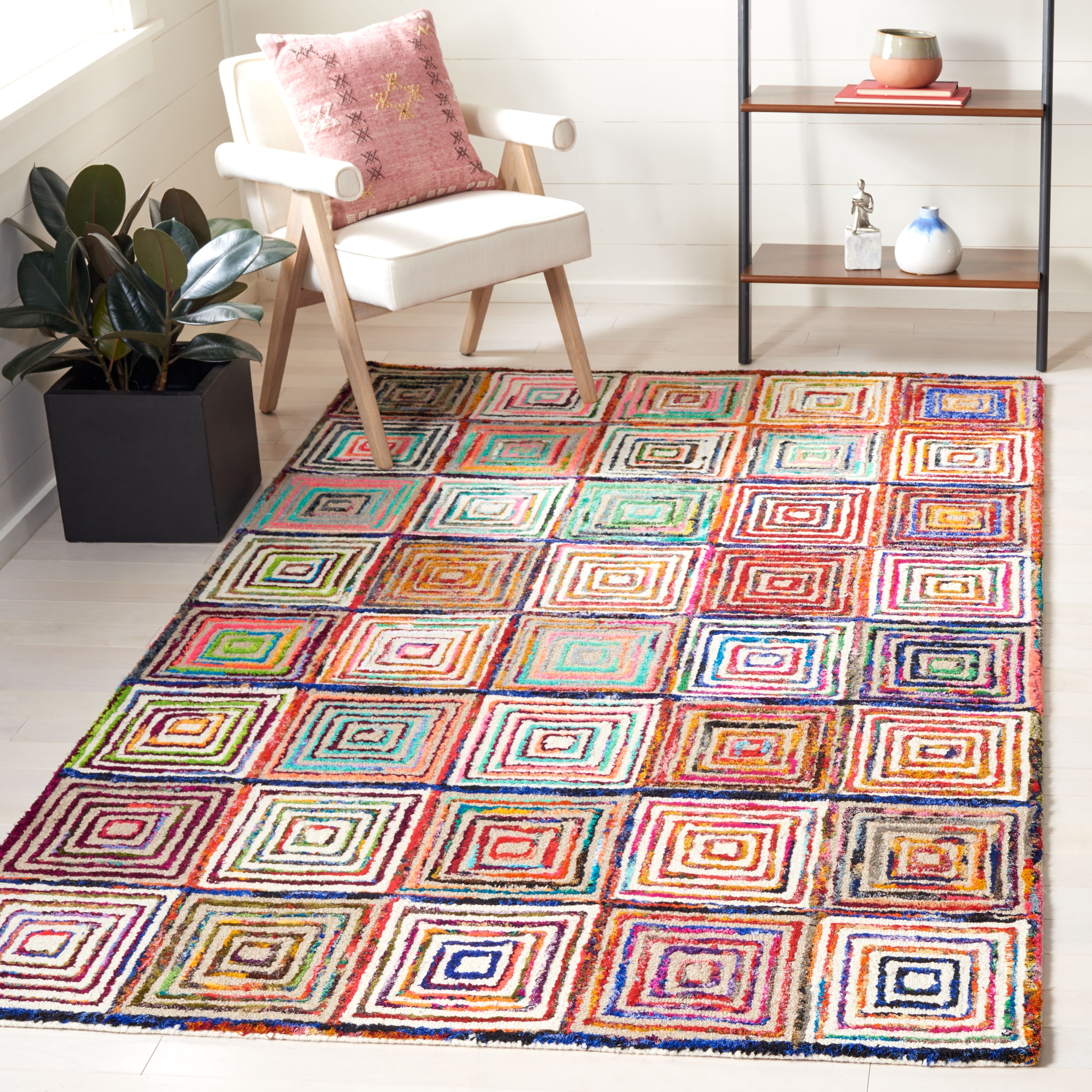 SAFAVIEH Handmade Nantucket Vangelija Contemporary Cotton Rug