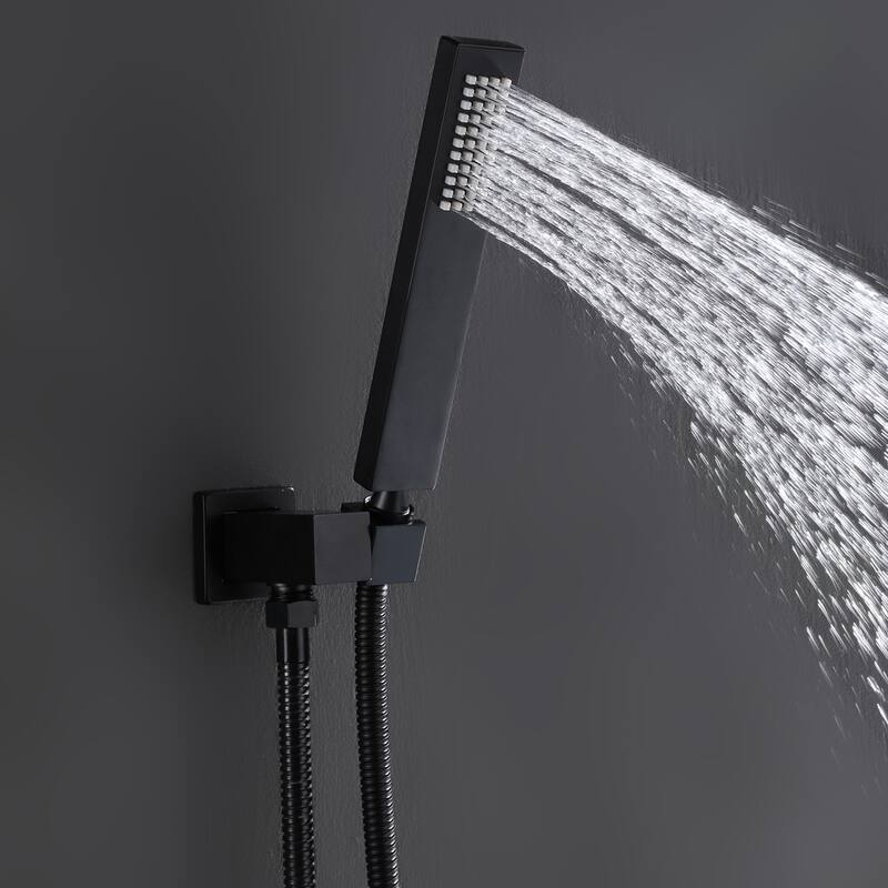 Wall Mounted Thermostatic Multi-Function Shower System With Rough-In Valve