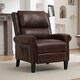 preview thumbnail 3 of 46, HOMYKA Upholstered Chaise Lounge with Nail Trim for Living Room Dark Brown