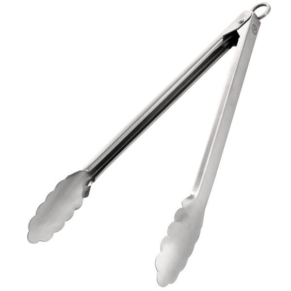 Martha Stewart Stainless Steel Easy-Lock Extra Long Kitchen Tongs - 13 Inch