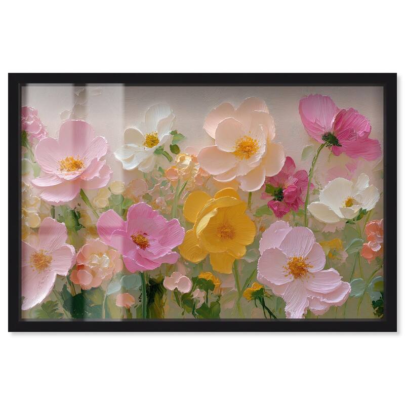 Expressed in Petals II Shadowbox by Art Remedy - Black - 30" x 20"