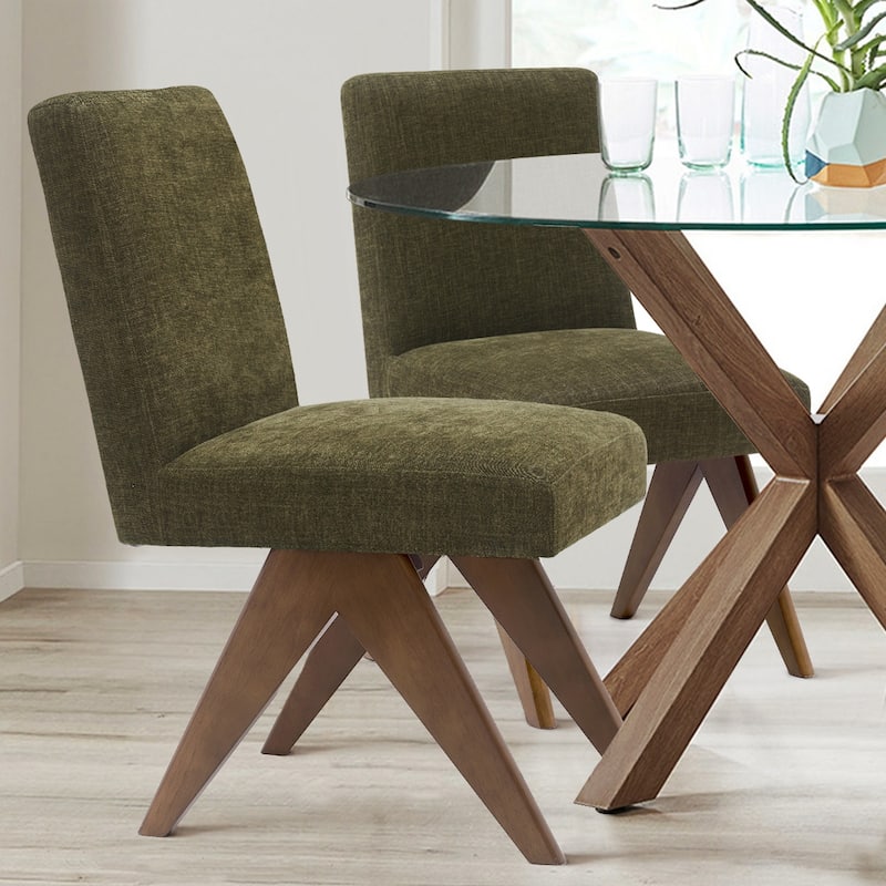 Mid Century Modern Dining Chair (Set of 2) - Green