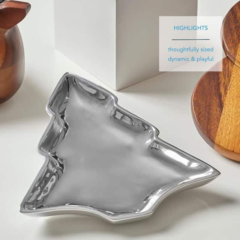 Nambe Christmas Tree Candy Dish - 9 inch