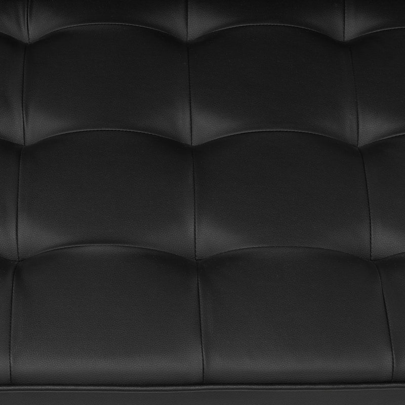 Studio Designs Home Ashlar Metal and Tufted Blended Leather Armless Accent Chair