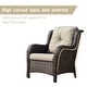 preview thumbnail 80 of 89, Outdoor Wicker High Back Club Chair with Cushions (Set of 2)
