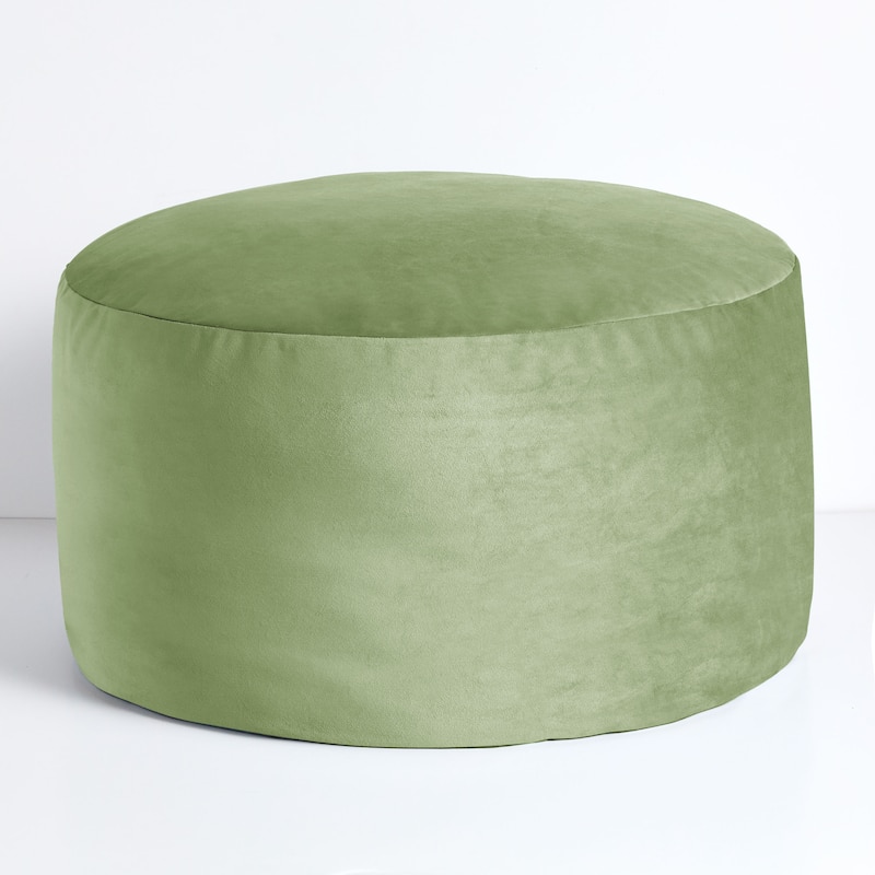 Sorra Home Solid Velvet Indoor Bean Pouf
