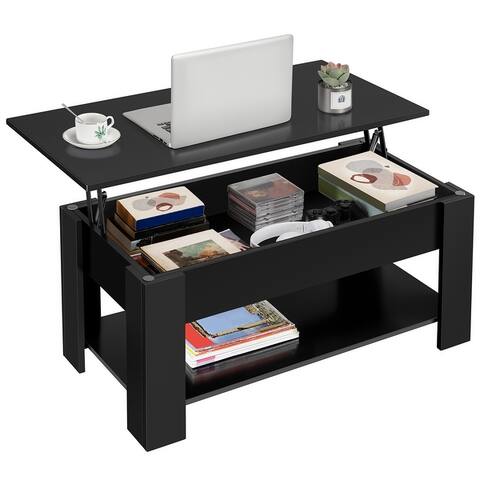 Yaheetech 38.6" Lift Top Coffee Table with Shelf for Living Room