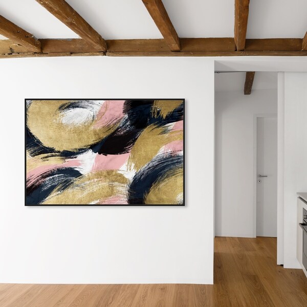 Shop Oliver Gal 'Blush and Midnight Dream' Abstract Wall