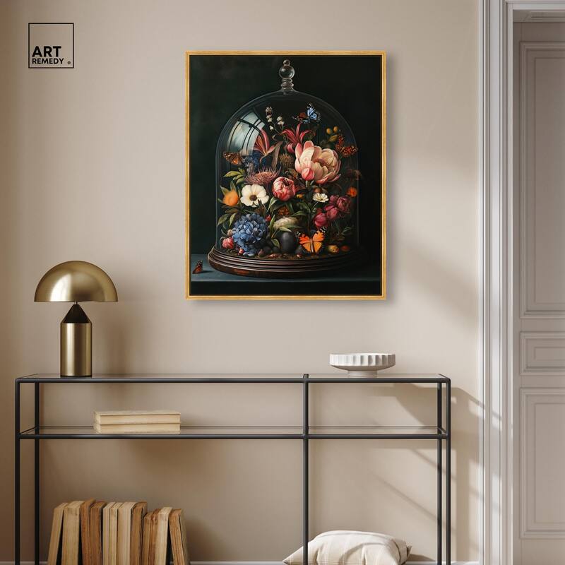 Bell Jar Garden II Canvas by Art Remedy