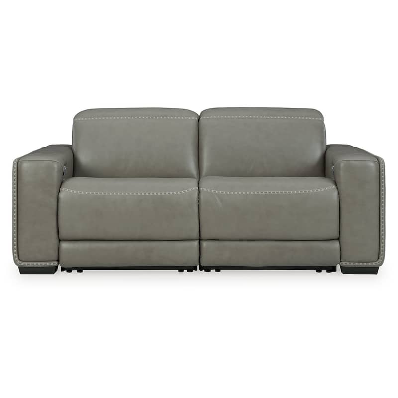 Signature Design by Ashley Correze Gray 2-Piece Power Reclining Loveseat - 76"W x 41"D x 33"H