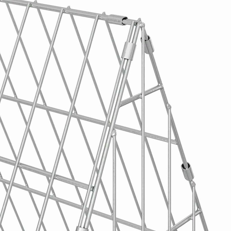vidaXL Rabbit Cage Silver 650 x 55 x 55 cm Galvanised Steel