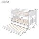 preview thumbnail 3 of 7, Full Over Full Bunk Bed with Twin Size Trundle Separable Bunk Bed, Equipped with Safety Guardrails
