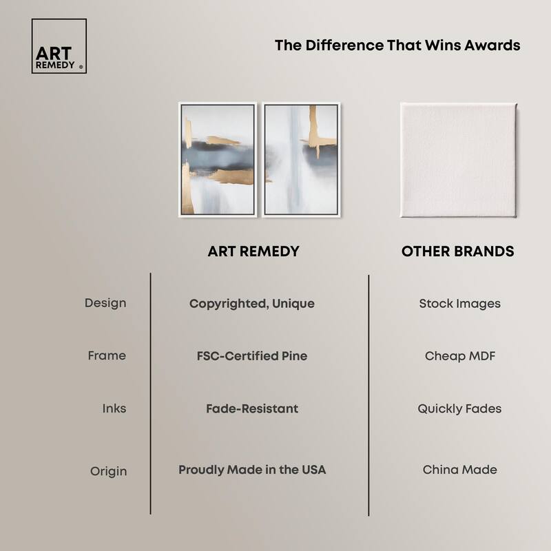 Visual Gold Vortex I Canvas Set of 2 by Art Remedy