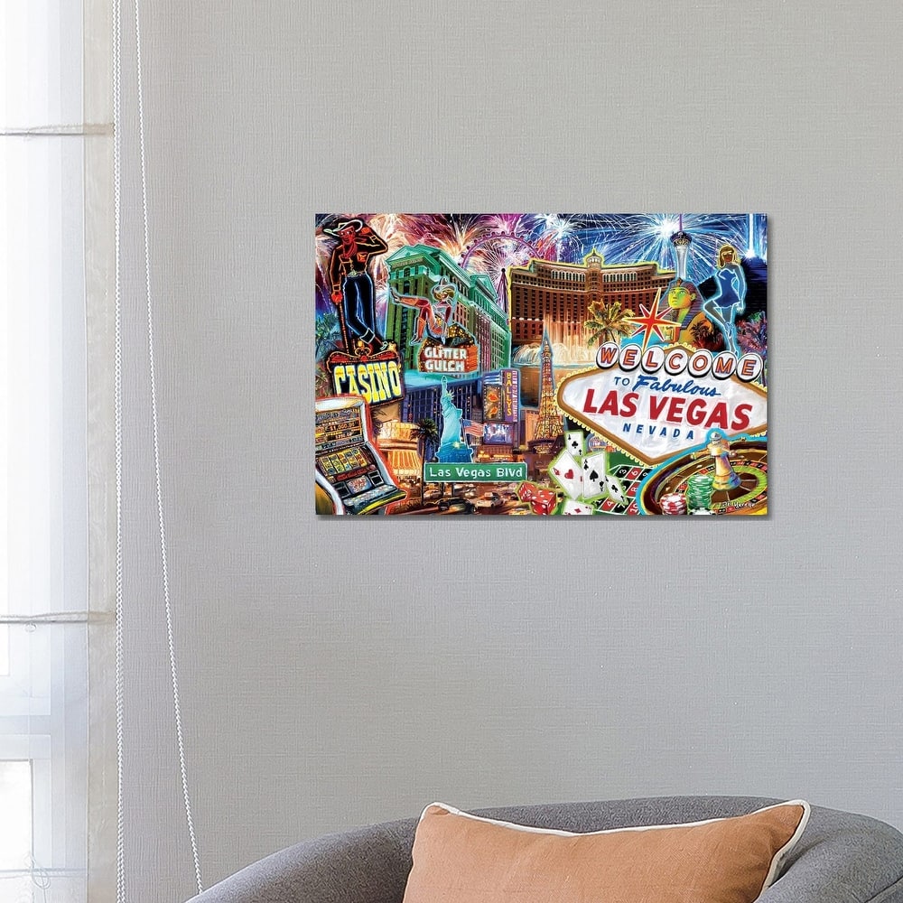 iCanvas "Las Vegas Pop Art" by P.D. Moreno Canvas Print