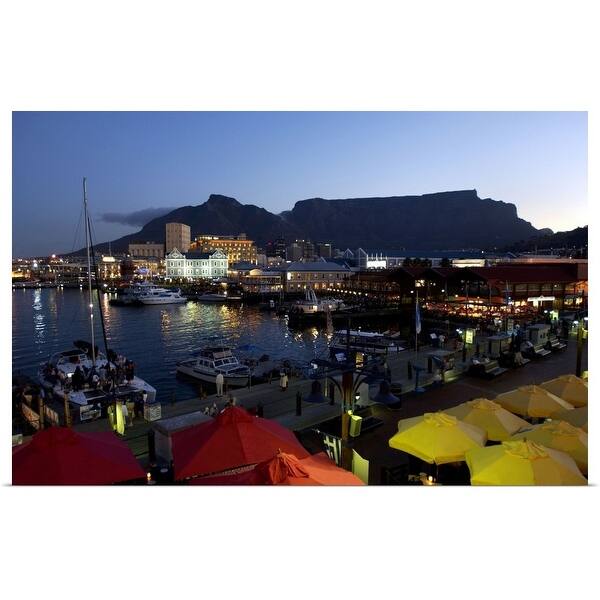 Boats In The Harbor And Table Mountain In South Africa Poster Print Overstock 16477104