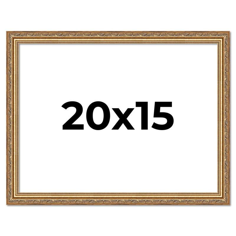 20x15 Frame Red Solid Wood Picture Frame Width 1.75 Inches | Interior Frame Depth 1 13/16 Inches
