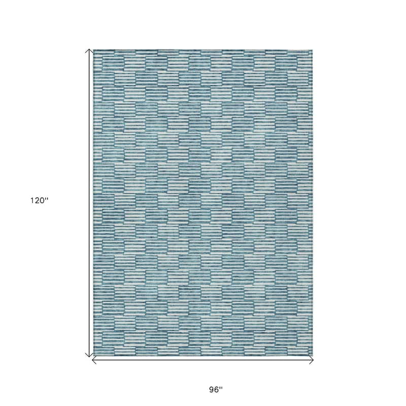 HomeRoots Geometric Transitional Rectangle Outdoor Rug