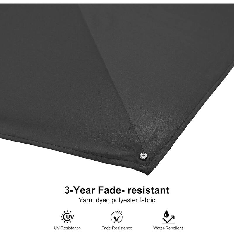 PURPLE LEAF 10 x 13 ft White Cantilever Patio Umbrella with 360 Degree Rotation