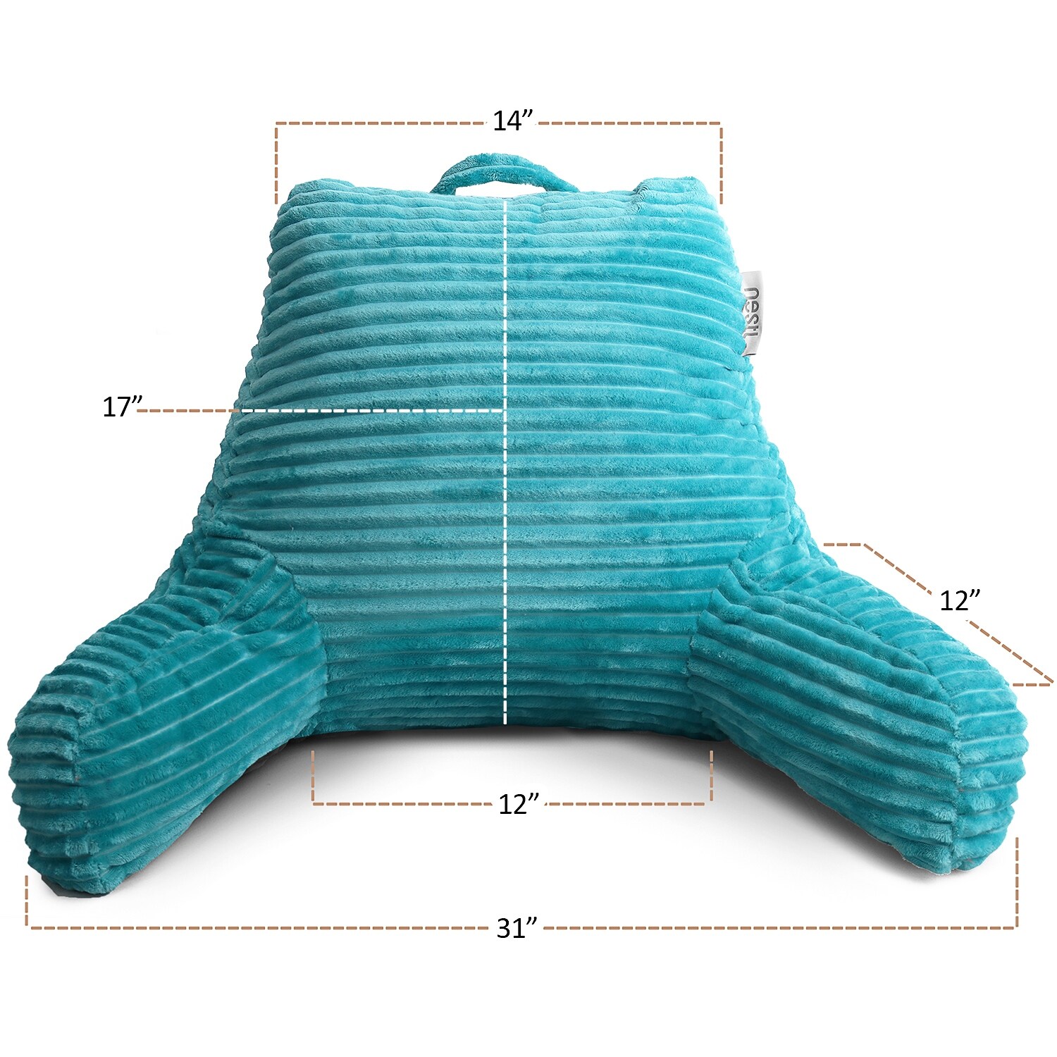 Nestl Backrest Reading Pillow, Bed Rest Pillow with Arms for