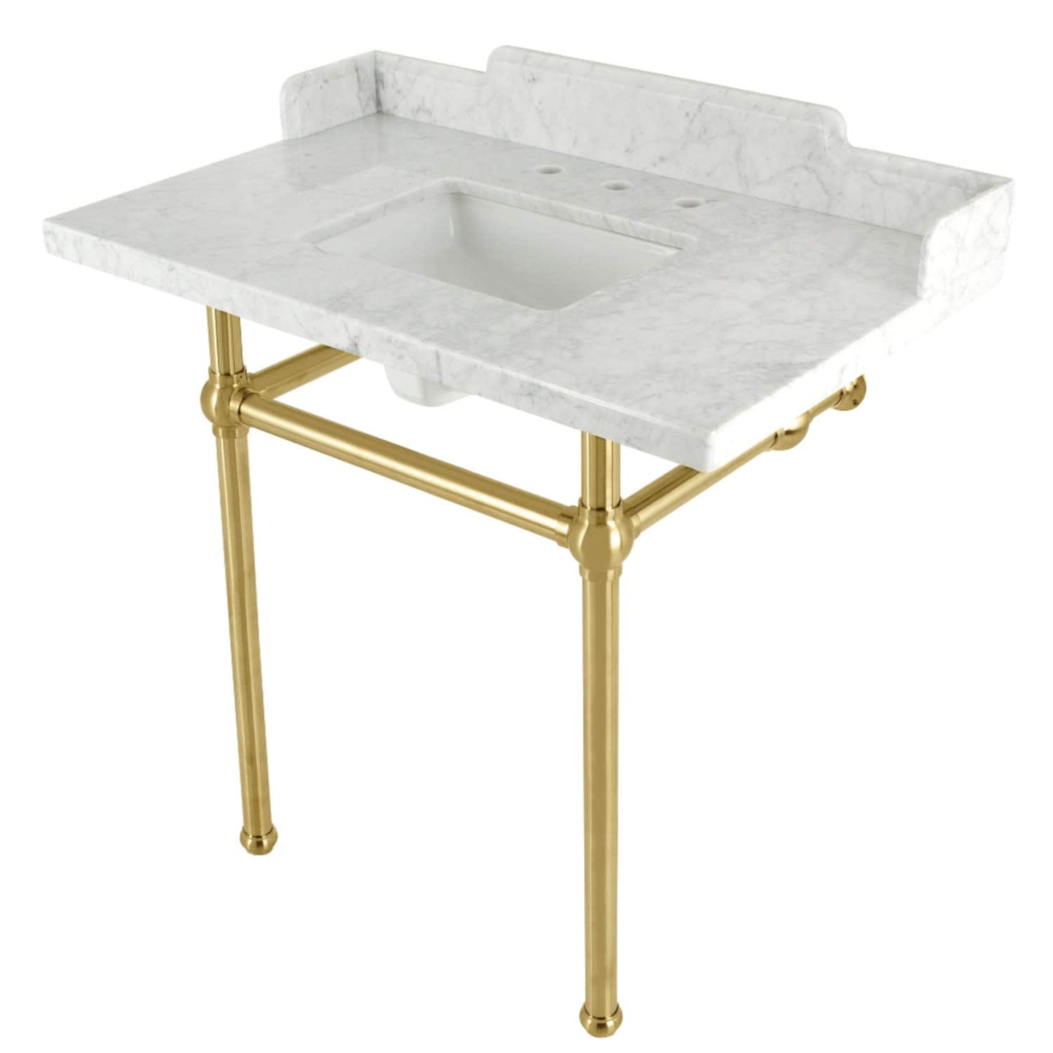 Kingston Brass LMS36MBSQ Pemberton 36" Rectangular Metal Console