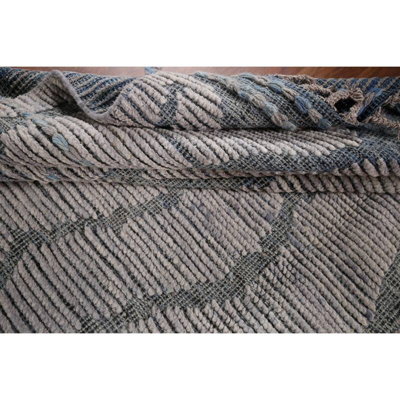 Moroccan Oriental Area Rug Hand-Knotted Bedroom Wool Carpet - 8'7"x 11'10"