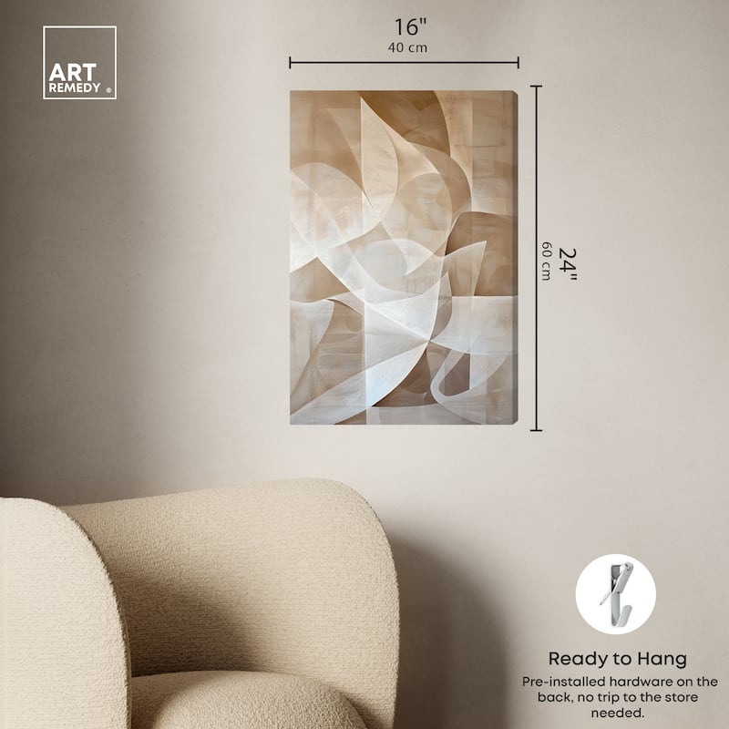 Art Remedy Scattered Thoughts Gallery Wrapped Abstract Shapes 1 Piece Canvas Wall Art