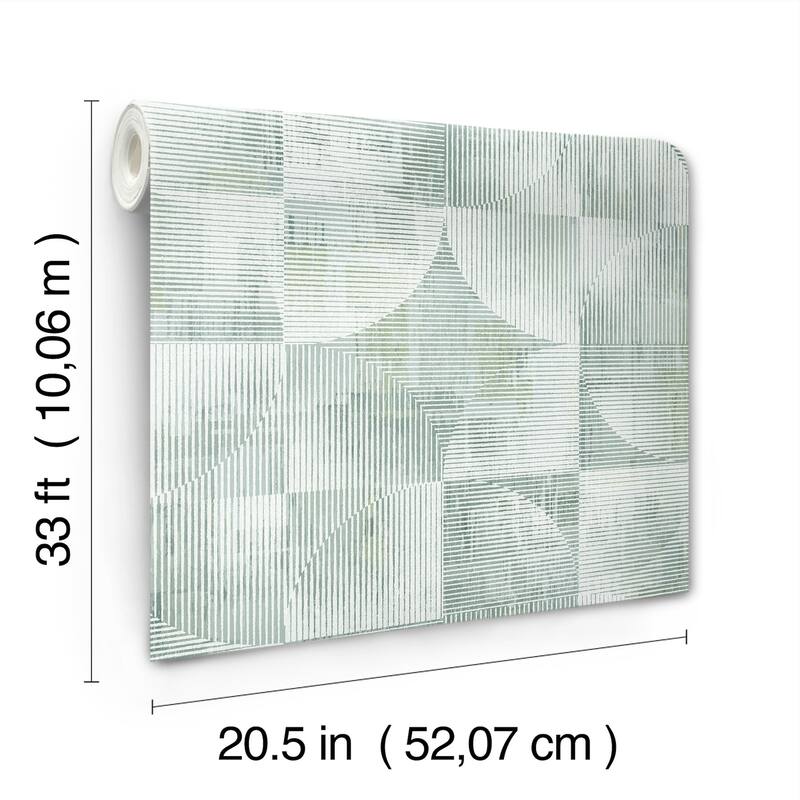 A-Street Prints Woodbine Sage Abstract Geometric Wallpaper