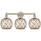Option Antique Brass / Clear Glass with Brown Rope